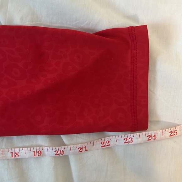 Zyia Red Leopard Scrunchy What Light n Tight Hi-Rise 7/8 - Picture 12 of 13